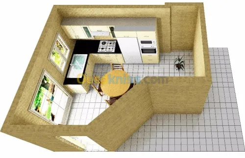 CONCEPTION SCHEMA CUISINES DRESSING 3D
