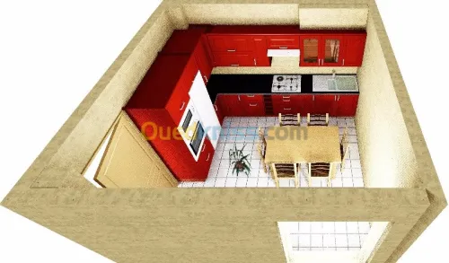 CONCEPTION SCHEMA CUISINES DRESSING 3D