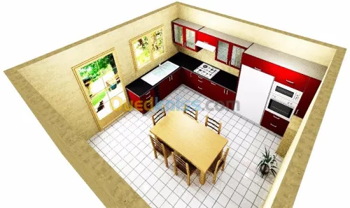 CONCEPTION SCHEMA CUISINES DRESSING 3D