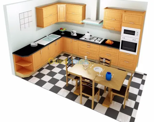 CONCEPTION SCHEMA CUISINES DRESSING 3D