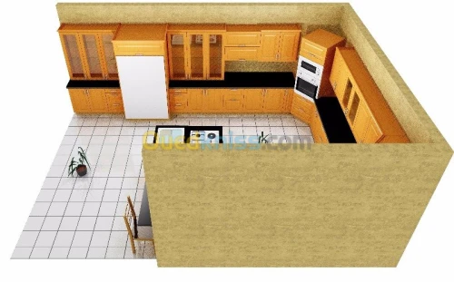 CONCEPTION SCHEMA CUISINES DRESSING 3D