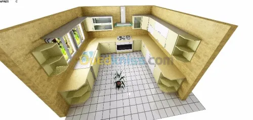 CONCEPTION SCHEMA CUISINES DRESSING 3D