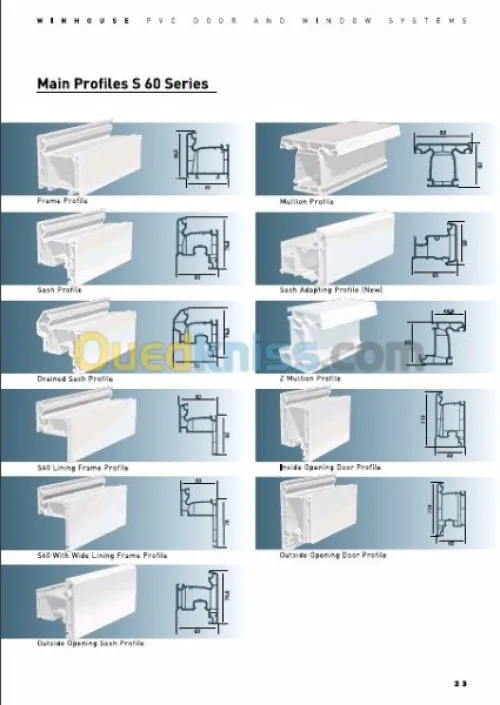 Vente profilé pvc et accessoires