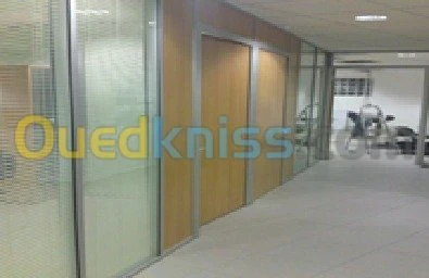 menuiserie aluminium, cloison amovible