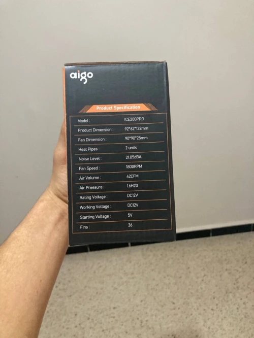 AIGO ICE200PRO RGB Dual HeatPipe CPU COOLER