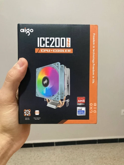 Aigo ICE200PRO Air CPU Cooler 2 Heatpipes Radiator Cooling Fan For Intel 115X 1200 1700 AM4 AM5 AMD
