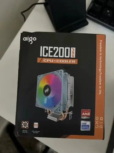 Aigo ICE200PRO Air CPU Cooler 2 Heatpipes Radiator Cooling Fan For Intel 115X 1200 1700 AM4 AM5 AMD