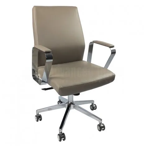 les Chaise Visiteur LUX Rembourrée Chaise Opérateur MODUS En Simili Cuir Noir Avec Accoudoir