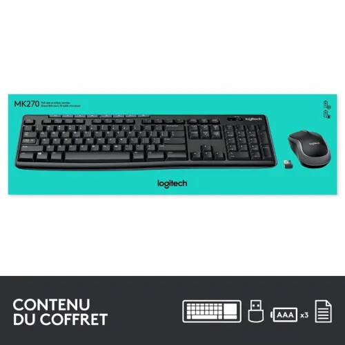 Combo Clavier + Souris Sans Fil et fil optic