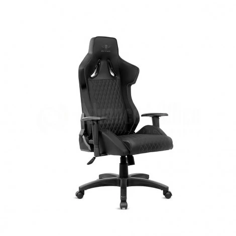 les Chaise Visiteur LUX Rembourrée Chaise Opérateur MODUS En Simili Cuir Noir Avec Accoudoir