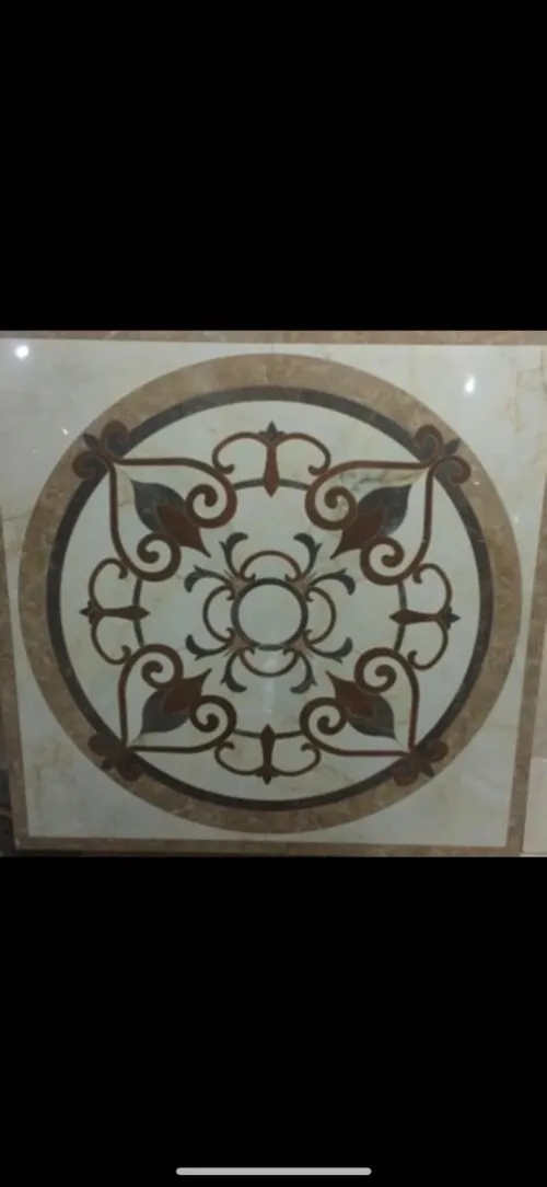 Tableau en marbre et céramique 