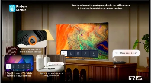 TV IRIS 65" MINILED M8020 GOOGLE TV 4k 120 HZ UHD ANDROID 14 65 POUCES