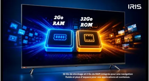 TV IRIS 55" MINILED M8020 GOOGLE TV 4k 120 HZ UHD ANDROID 14 55 POUCES