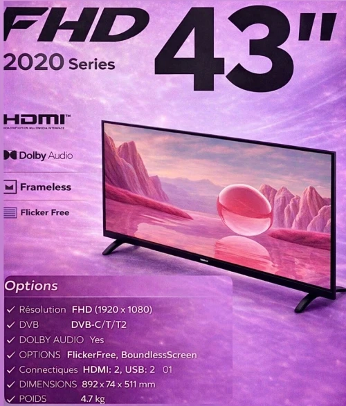 TV IRIS 43" Basique E2020  43 POUCES