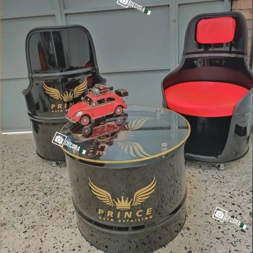 Baril decoration chaise , table , comptoir , caisse , pouf , fauteuil .. ect