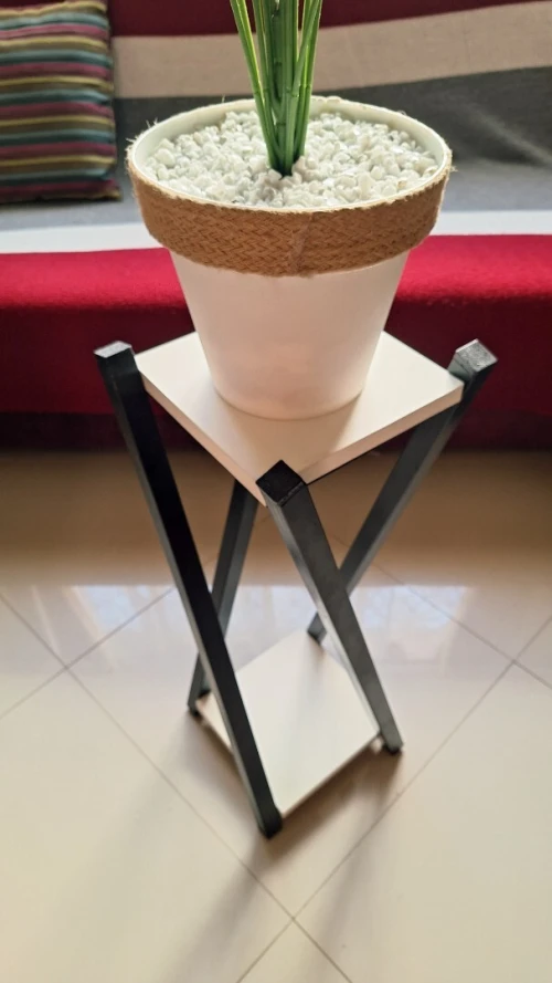 Plante artificielle Monstera avec Table Décorative Blanche Moderne