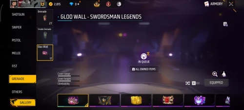 Free fire account lvl 59 qrib 60