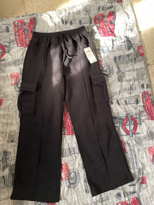 Birkhadem Pantalon cargo noir comme neuf Bon prix
