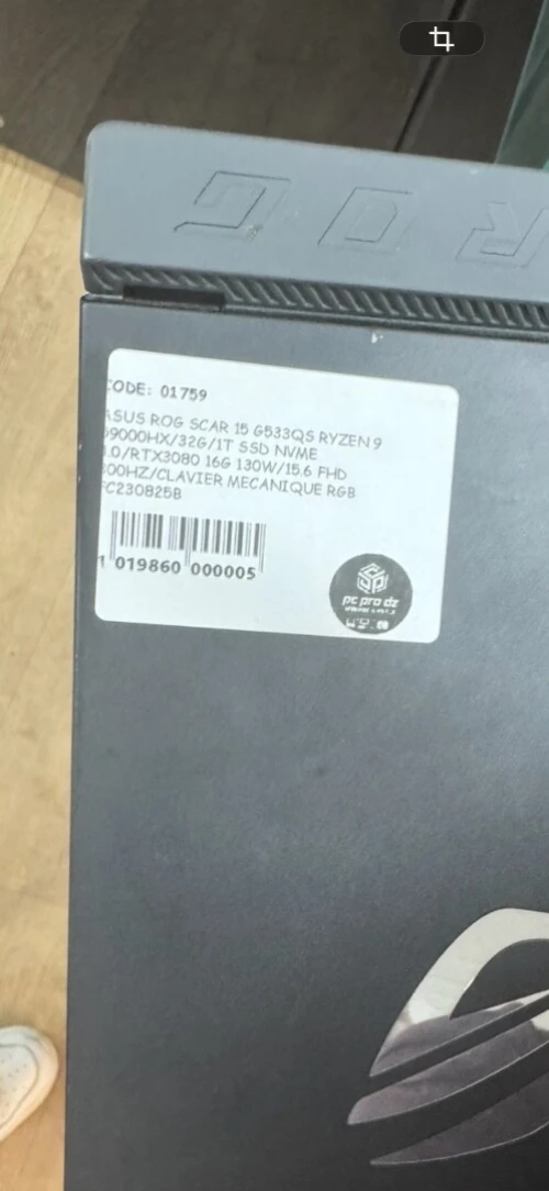 ASUS ROG Strix Scar 15/ 300hz État : Très bon état+ vontilateur