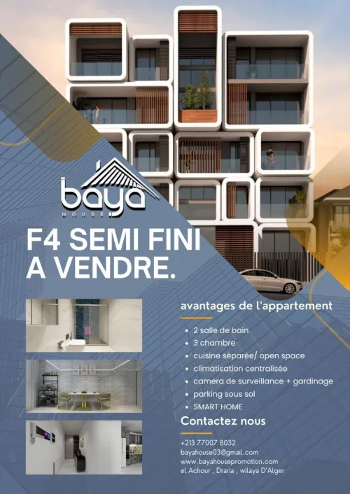 Vente Appartement F4 Alger Dely brahim