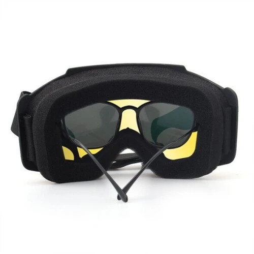 قناع الدرجة النارية Casque Moto avec Lunettes Amovibles Coloré Anti-Bouée