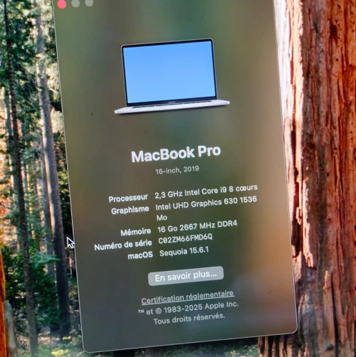 Macbook pro  i9 2019 16/1to 