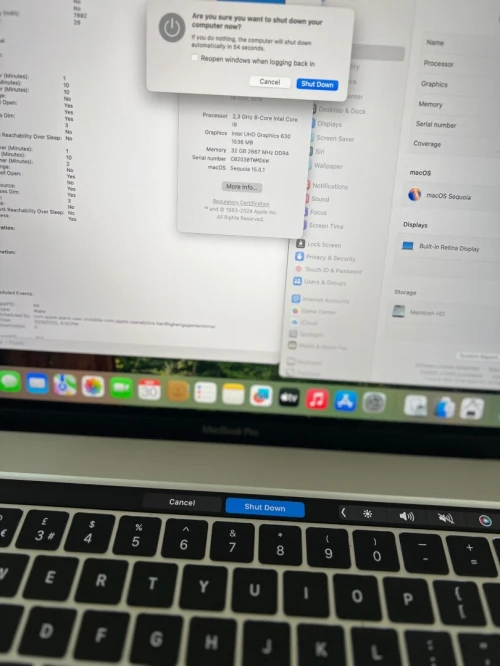 MacBook Pro i9 2019 mdm 16 pouce 