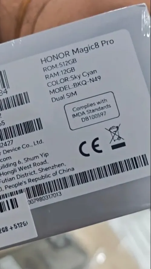 Honor magic 8 pro 16/512 version global