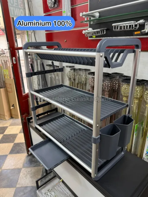 Égouttoir a vaisselle de luxe aluminium et inox