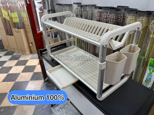 Égouttoir a vaisselle de luxe aluminium et inox