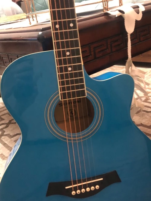 Guitare acoustique blue Semtoni