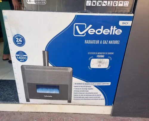 Radiateur Vedette Gaz Naturel 14000W, Garantie