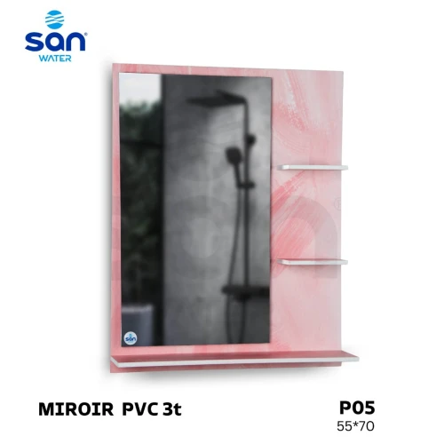 MIROIR PVC 3 ETAGES 55*70 CM POUR LA SALLE DE BAIN DE LA MARQUE SAN WATER