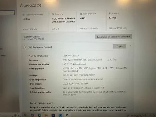 ASUS ROG AMD Ryzen9 RTX 3050