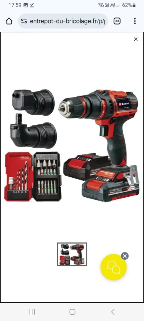 Visseuse perceuse einhell