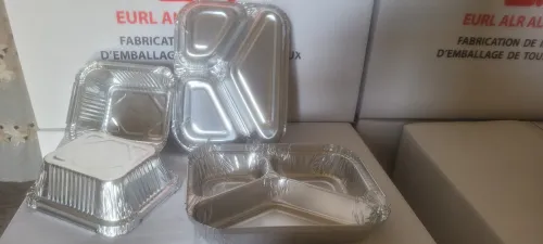 Barquette en aluminium 3 parts