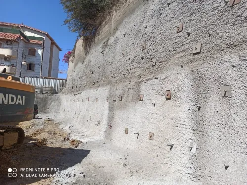 Travaux de blindage et stabilité des talus