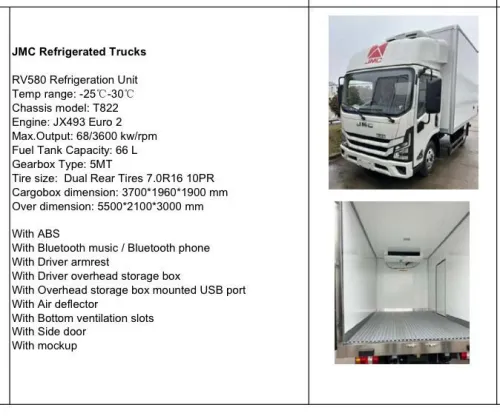Camion Fregorifique et Pick up 