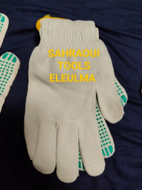 GANTS DE TRAVAIL PICOU VERT ET BLANC COTON