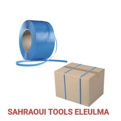 Feuillard PET plastique ou polyester 12CM ---1650MTR (18 KLG) 16CM--1400MTR(18K)