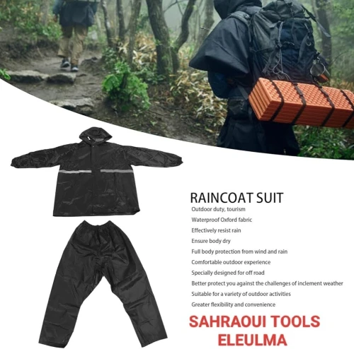 Combinaison De Pluie Unisexe, Veste+pantalon De Pluie