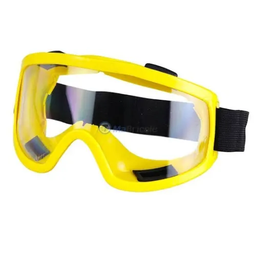 Lunettes de protection transparent anti buée, Anti-poussière étanche, monture Jaune ,