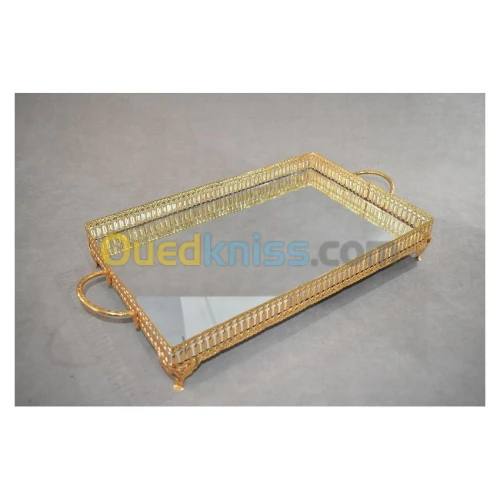 Plateau Rectangle Dore 51*27 Cm