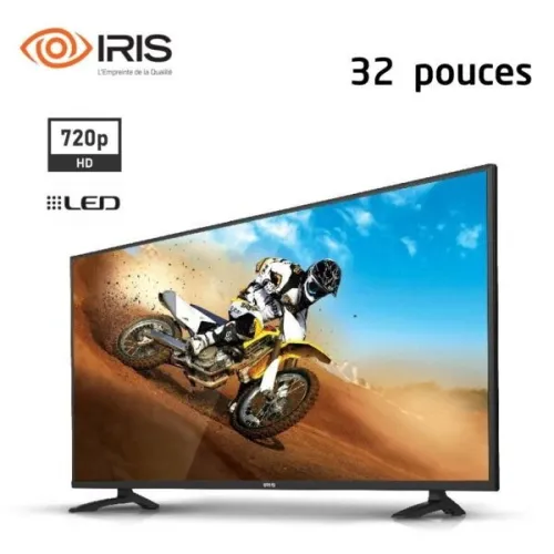 TV IRIS E2020 32" POUCES - LED HD BASIC - FLICKER FREE - DOLBY AUDIO- 16:9 60HZ - HDMI / USB -BLACK