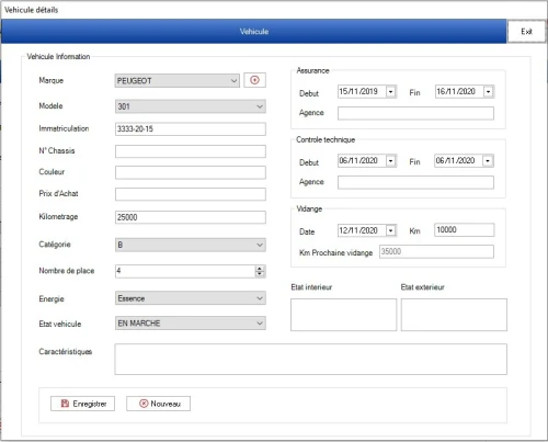 Logiciel Gestion Parc Automobile