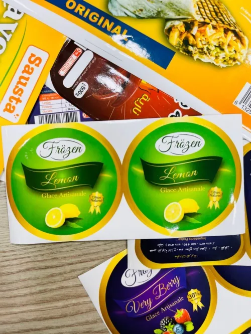 Impression étiquette etiquette , autocollant , flexographie , flexo , offset, numérique 