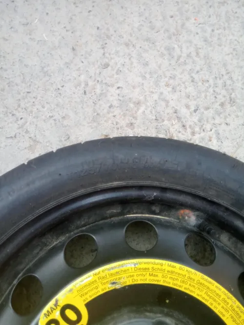 Roue de secours galette