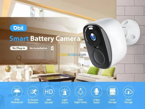 CAMERA SURVEILLANCE BATTERIE 4G OUTDOOR EXTERIEUR T4 Installation facile