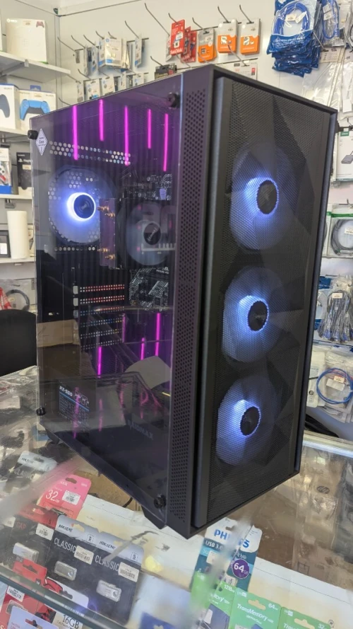CONFIG UNITE RYZEN 5 5600GT 6 CORE-12THREADS / CARTE MERE ASUS A520M-K / 16GO 3200MHZ CORSAIR VENGEANCE / 256GB SSD CRUCIAL / BOITIER RAIDMAX V217 / ALIMENTATION 550W RAIDMAX