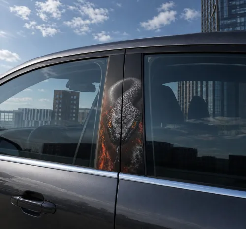 Deux 2 Stickers Pilier Voiture Premium